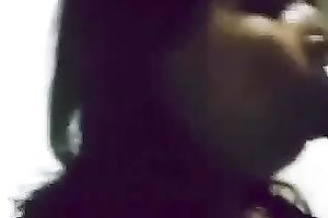 Dark haired Indian breasty hotwife was busy with giving head