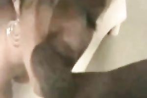 My saucy short-haired sexpot sucks my BBC and acquires spunk flow