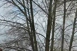 Oversexed golden-haired bitch rubs her fanny in the public