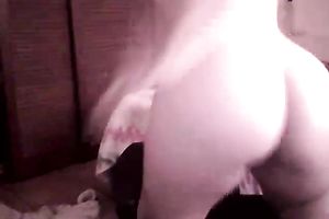 Amateur also pale black haired hottie showed meatballs and masturbated her fur pie