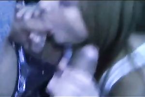 Straight haired pretty amateur gal of my ally works on his prick