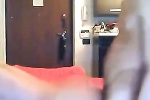 Svelte pallid light haired girlie was pushed from behind by her BF