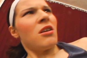 Brunette hussy blows and acquires fucked hard in the kitchen