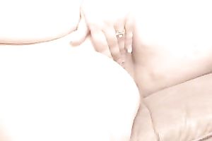 Fat white woman masturbating in her bedroom all alone