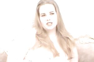 Fat white woman masturbating in her bedroom all alone