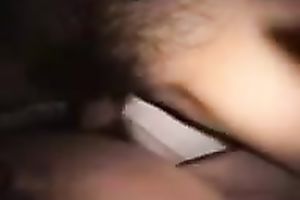 My yummy dark brown babe acquires her shaggy kitty nailed