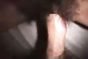 My yummy dark brown babe acquires her shaggy kitty nailed