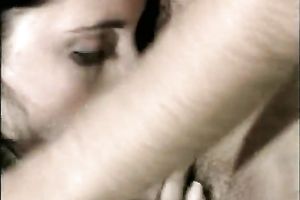 Naughty brunette hair doxy acquires her charming shaggy vagina eaten