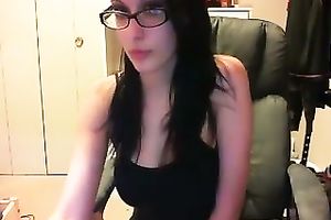 I am a lusty whore in glasses and I love playing with my bald cunny