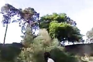 My miniature pale skin sweetheart by the river outdoors all bare