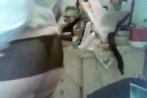 Chubby legal age teenager playing with her milk shakes and vagina in dilettante clip