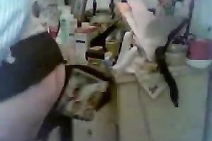 Chubby legal age teenager playing with her milk shakes and vagina in dilettante clip