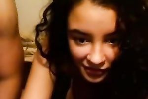 Busty brown skin college BBC slut with her black boyfriend