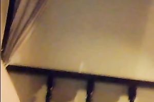 Busty girlfriend stretching her bawdy cleft lips with fingers in solo episode