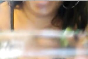 Big bottomed aged nerdy dark slutty wife played with her hungry twat on web camera