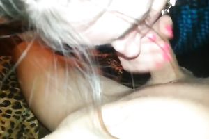 Horn-mad pallid babe wanted to be fed with cum after engulfing a palatable shlong