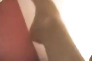 Light haired large breasted MILFie beauty was jerking off and engulfing my buddy