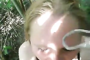 Auburn cute recent hotwife with flushing cheeks enjoyed engulfing lollicock