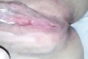 My buddy helped his own nasty slutwife to tickle her moist snatch a bit