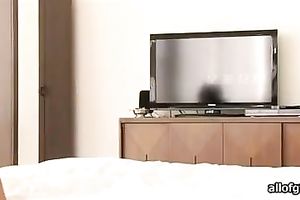 Majestic brunette hair legal age teenager gives oral pleasure and gets her cooch licked