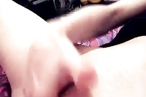 Amazing torrid and lewd dilettante cutie of mine tenderly tickles herself