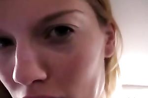 Lovely and sexually excited blond sweetheart on the plane flashing and masturbating