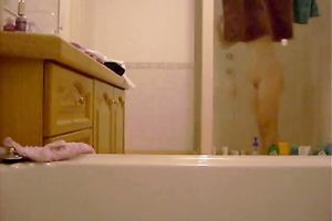 My hawt and hawt girlfriend in the shower undressed on the hidden livecam