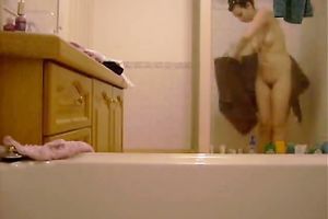 My hawt and hawt girlfriend in the shower undressed on the hidden livecam