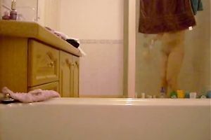 My hawt and hawt girlfriend in the shower undressed on the hidden livecam