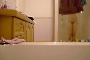 My hawt and hawt girlfriend in the shower undressed on the hidden livecam