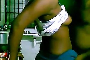 Kinky black skinned Indian nympho was drilled from behind hard sufficiently