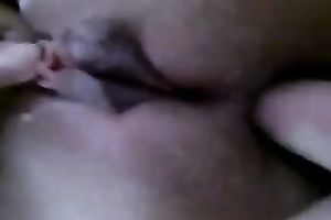 Fingering tight booty aperture of my torrid chick whilst that babe plays with firm clit