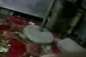 Sexy gorgeous and sexy non-professional Indian brunette hair in white underware gives BJ