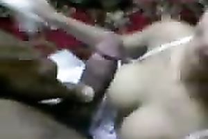 Sexy gorgeous and sexy non-professional Indian brunette hair in white underware gives BJ