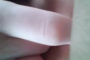 Cute playgirl of mine likes to tickle her own juicy juicy snatch a bit