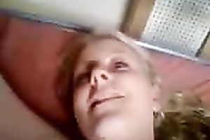 Enjoying lewd golden-haired Married slut of my neighbour in my bedroom