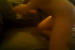 Pleasant marvelous legal age teenager girlfriend on the ottoman showing off