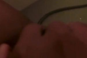 My ex-girlfriend made a consummate self taped movie of her bathroom solo
