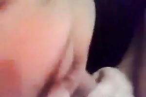 Charming doll engulfing hard pecker balls unfathomable in POV movie