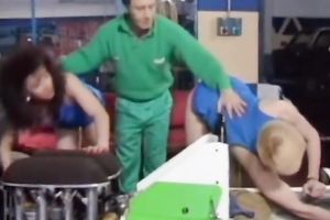 Two horny and hawt golden-haired chicks loved to share one knob