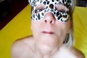 Check out my Italian milf housewife engulfing penis and showing off cum