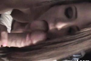 Busty all natural brunette hair eatsdick like a pro on POV tape