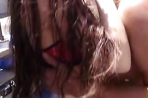 Raunchy looking hottie sucks each final drop out of his wang