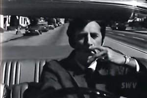 Dirty breasty sexy white floozy in dark and white porn episode