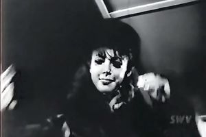 Dirty breasty sexy white floozy in dark and white porn episode