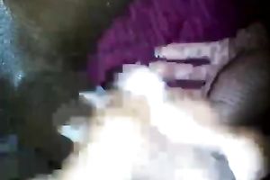 Jacking off my large dark 10-Pounder with my balls fastened up