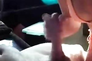 Stunning non-professional wife gives me sloppy oral-stimulation and takes load on her whoppers