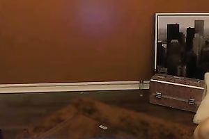 Cute college hotwife with large natural mangos is chatting with me