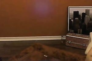 Cute college hotwife with large natural mangos is chatting with me