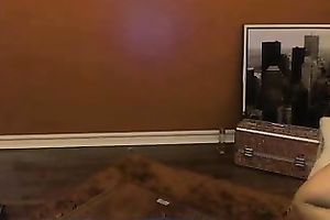 Cute college hotwife with large natural mangos is chatting with me